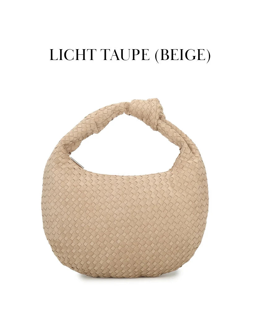 Gevlochten hobo-bag Charlie Taupe