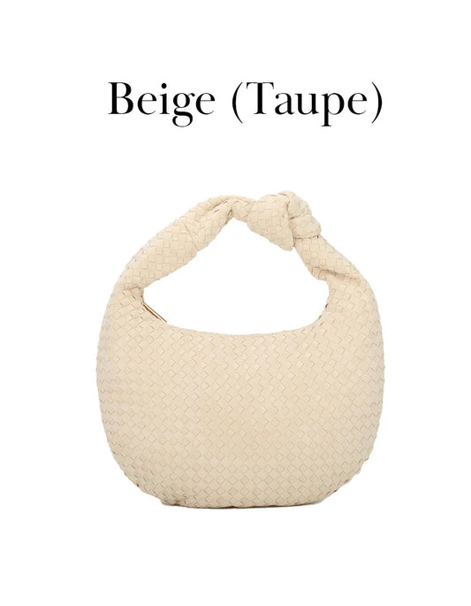 Gevlochten hobo-bag Charlie Beige