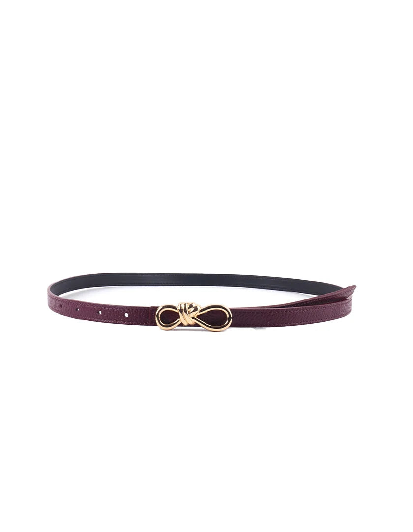 100% leren riem Knoop Burgundy