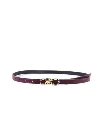 100% leren riem Knoop Burgundy