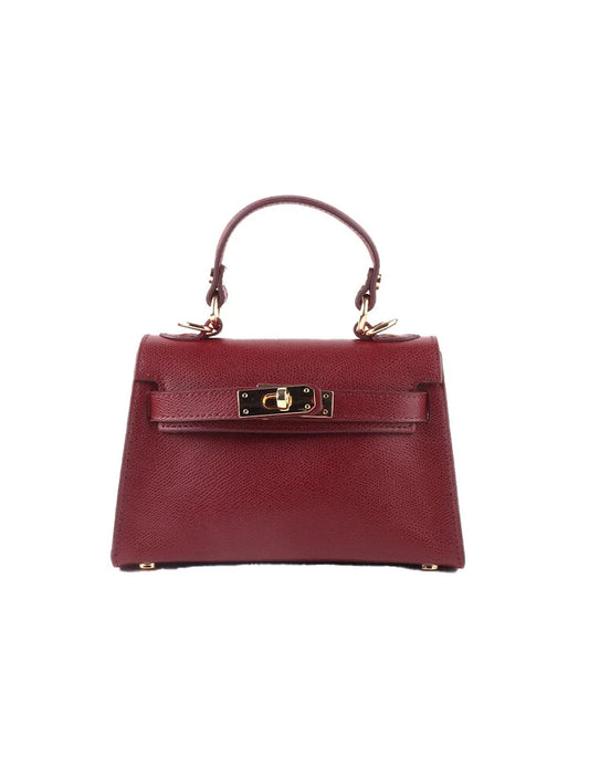 100% Lederen handtas Paris Burgundy
