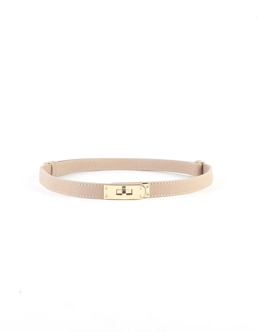 100% leren riem Claire licht taupe