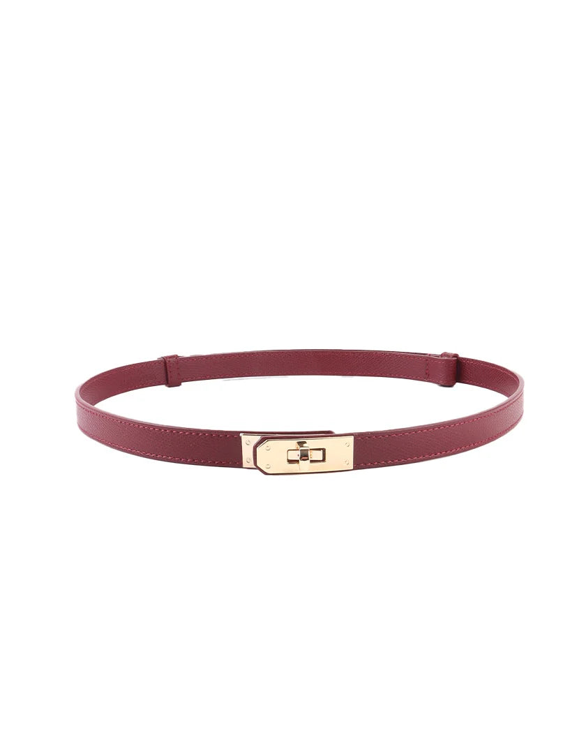 100% leren riem Claire Burgundy