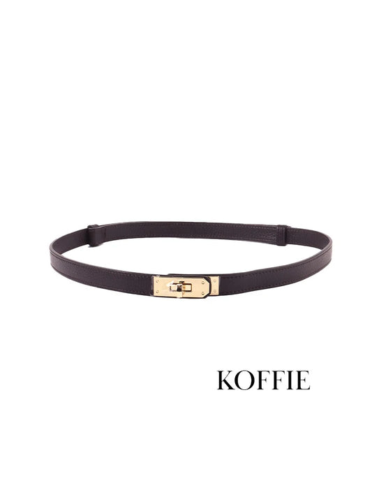 100% leren riem Claire Koffie Bruin