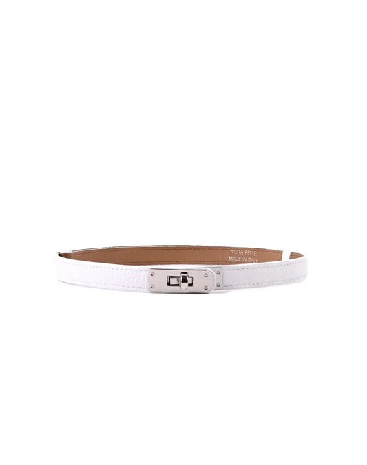 100% leren riem Claire wit