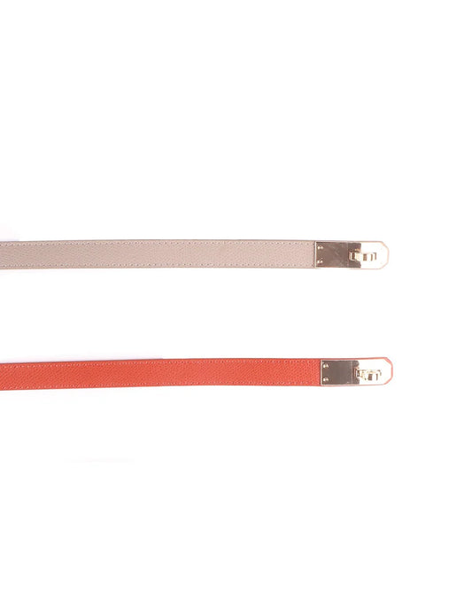 100% leren riem Claire oranje