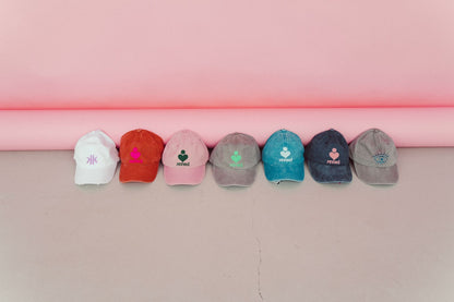 Cap PiNNED Neon Green Velvet light Gray