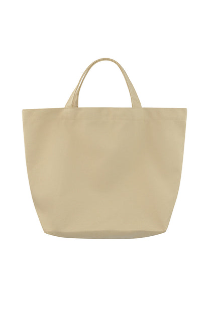 Canvas shopper Love beige groot roze