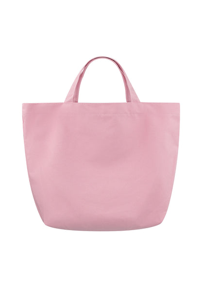 Canvas shopper La vie en rose groot roze